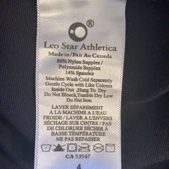 2 Pairs Black Athletic Leggings - Made in Canada - Picture 2 of 2